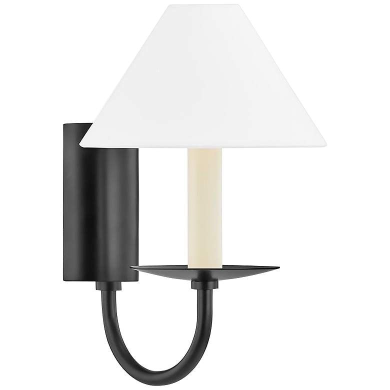 Image 1 Mitzi Lenore 10 1/4" High Soft Black Wall Sconce