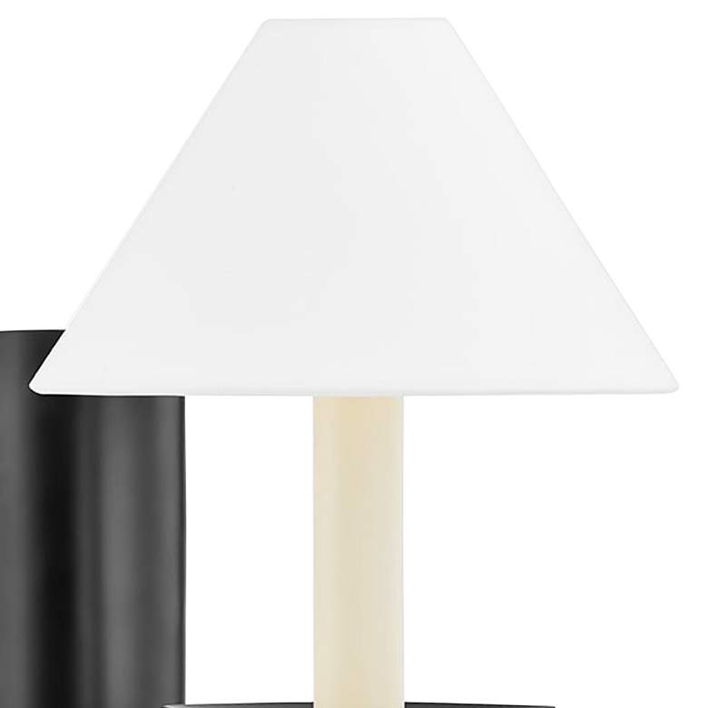 Image 2 Mitzi Lenore 10 1/4" High Soft Black Wall Sconce more views