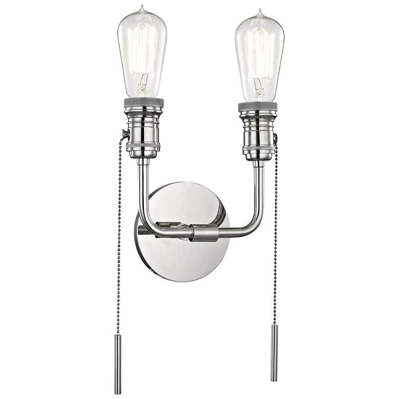 Mitzi Lexi 12 1/4 inch High Polished Nickel 2-Light Wall Sconce