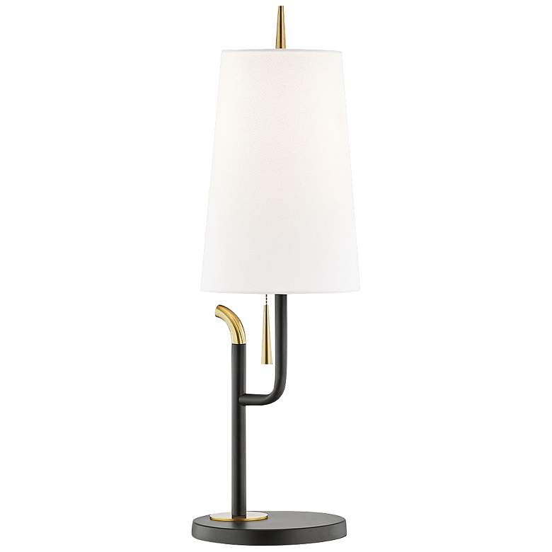 Image 1 Mitzi Lillian Black and Aged Brass Table Lamp