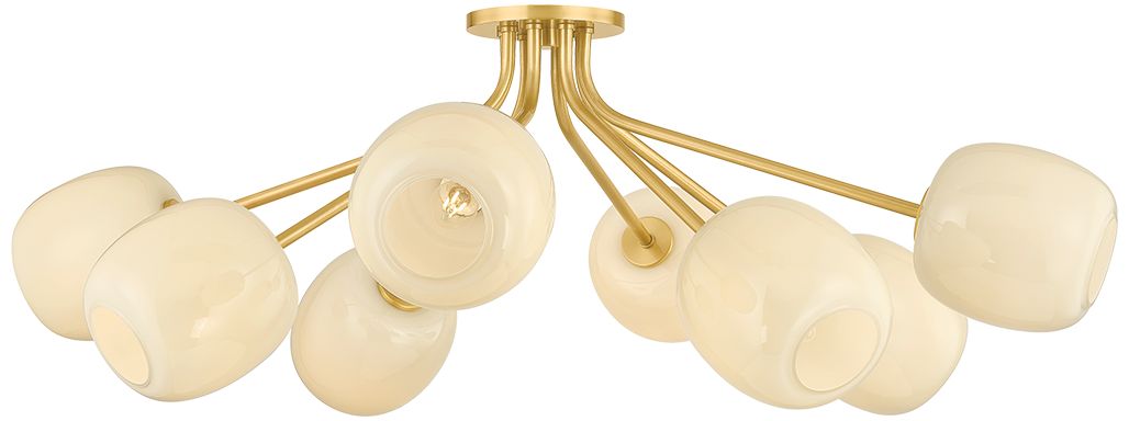 Image 2 Mitzi Lisette Semi Flush Aged Brass more views