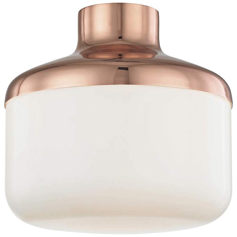 Image 1 Mitzi Livvy 12 inch Wide Polished Copper Ceiling Light
