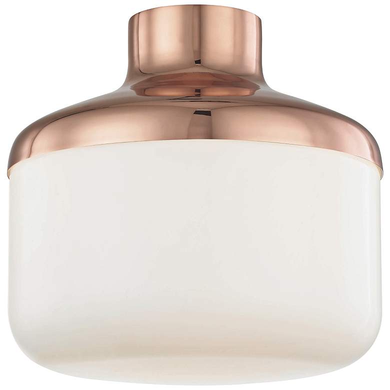 Image 1 Mitzi Livvy 12" Wide Polished Copper Ceiling Light