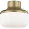 Mitzi Livvy 9" Wide Aged Brass Ceiling Light