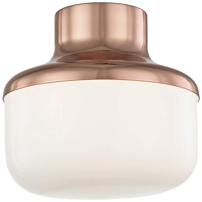 Image 1 Mitzi Livvy 9" Wide Polished Copper Ceiling Light