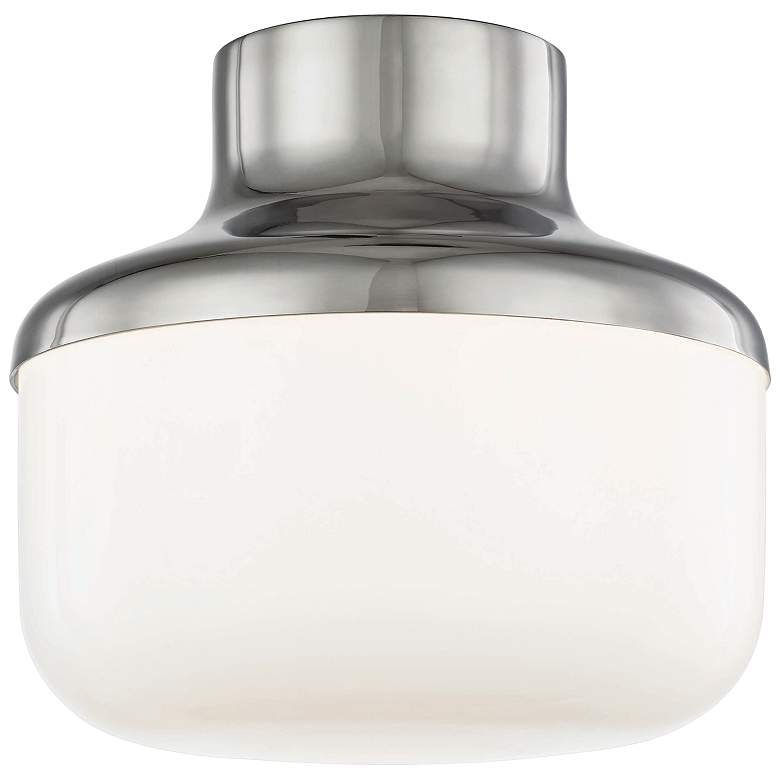Image 1 Mitzi Livvy 9 inch Wide Polished Nickel Ceiling Light