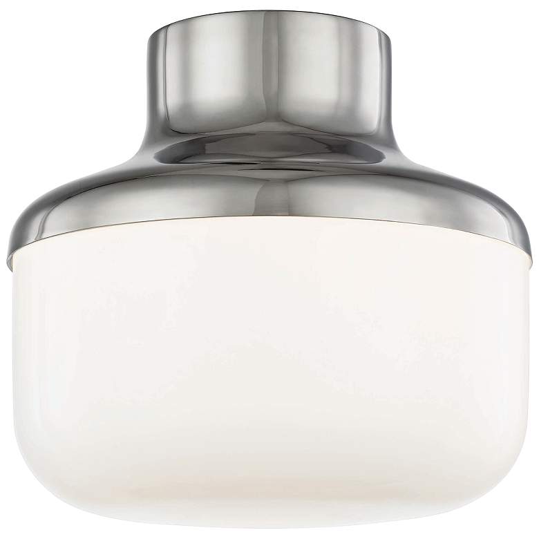 Image 1 Mitzi Livvy 9" Wide Polished Nickel Ceiling Light