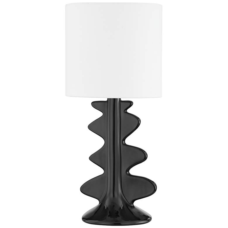 Image 1 Mitzi Liwa Black Finish Swirl Base Modern Table Lamp