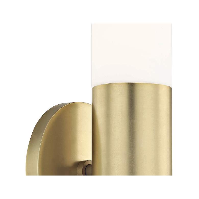 Image 3 Mitzi Lola 13" High Aged Brass 2-Light LED Wall Sconce more views