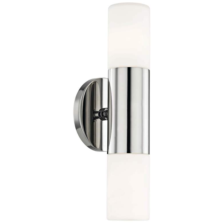 Image 2 Mitzi Lola 13 inch High Polished Nickel 2-Light Modern LED Wall Sconce