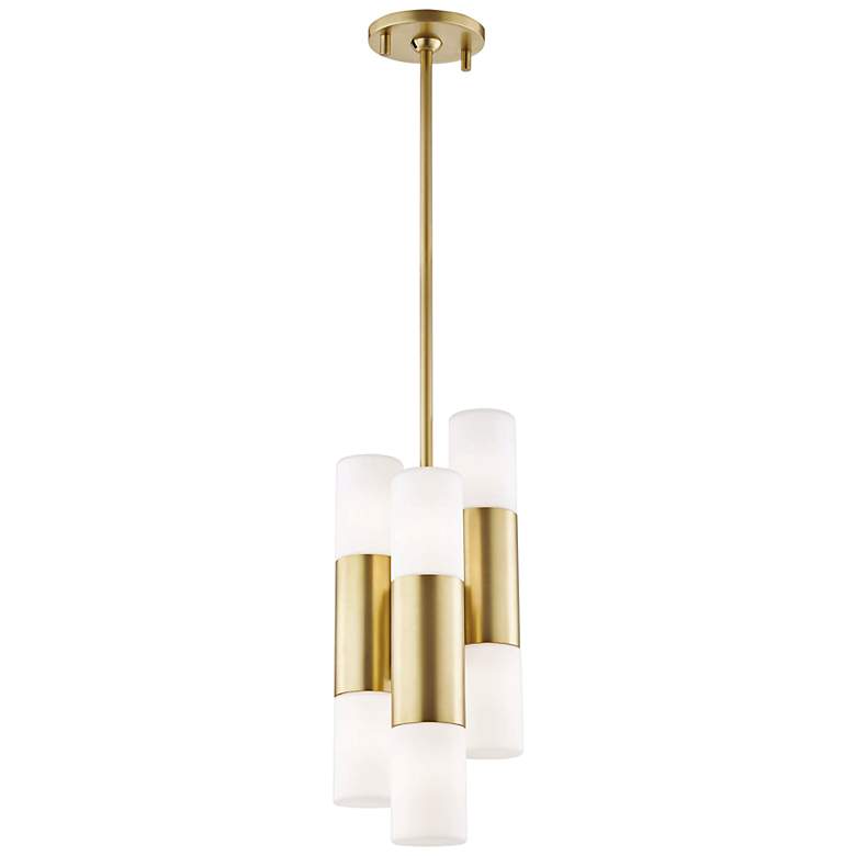 Image 2 Mitzi Lola 7 1/2" Wide Aged Brass 6-Light LED Mini Pendant