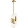 Mitzi Lola 7 1/2" Wide Aged Brass 6-Light LED Mini Pendant
