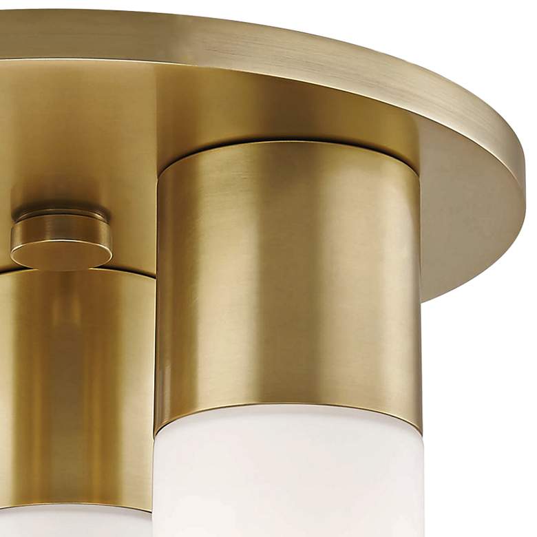 Image 3 Mitzi Lola 9 1/4" Wide Aged Brass 3-Light LED Ceiling Light more views