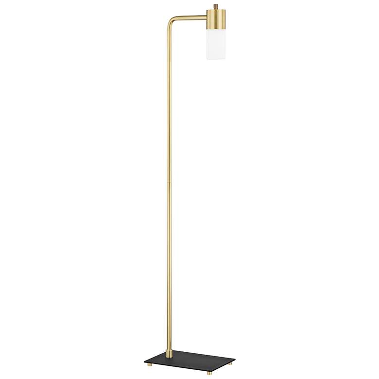 Image 1 Mitzi Lola Aged Brass Metal LED Floor Lamp