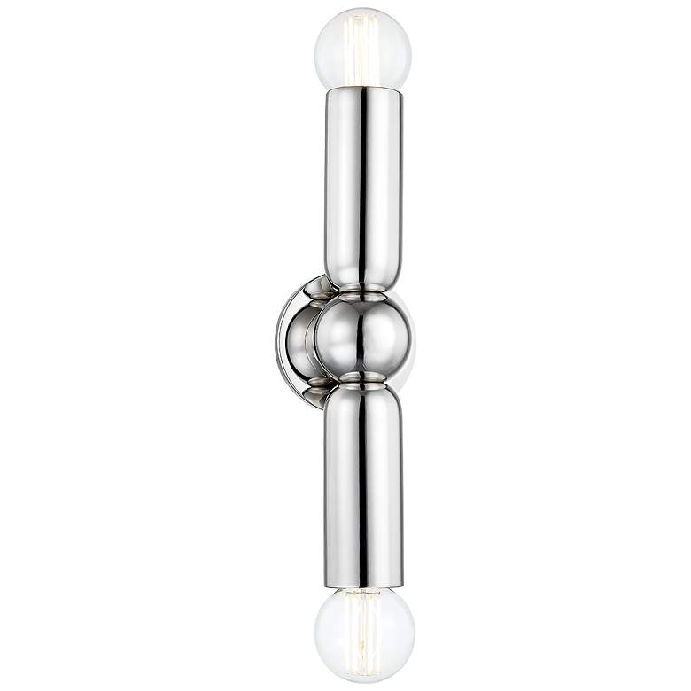 Image 1 Mitzi Lolly 21 1/4"H Polished Nickel 2-Light ADA Wall Sconce