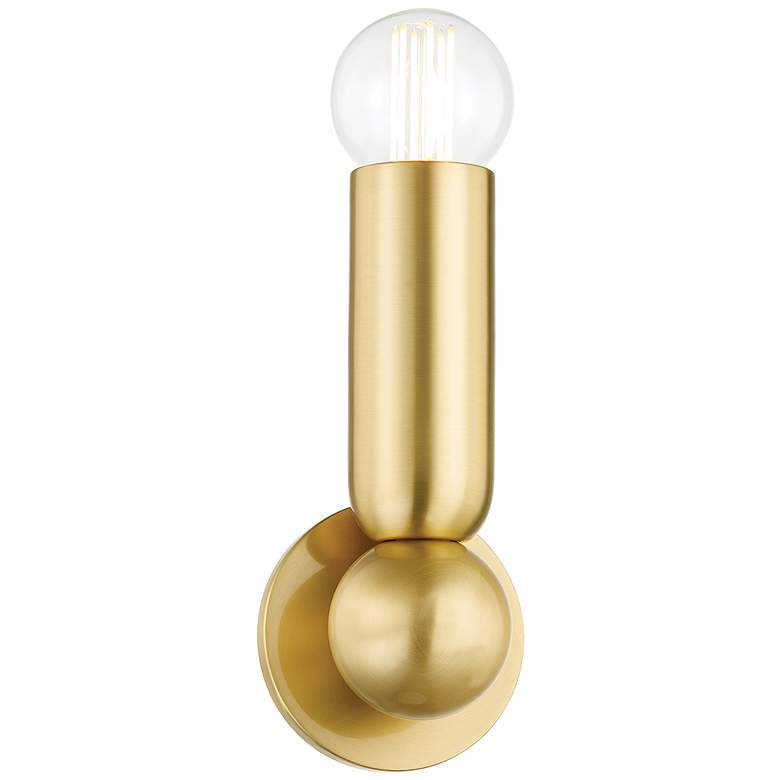 Image 1 Mitzi Lolly 9.5 inch Aged Brass 1 Light Wall Sconce