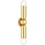Mitzi Lolly 9.5" Aged Brass 2 Light Wall Sconce