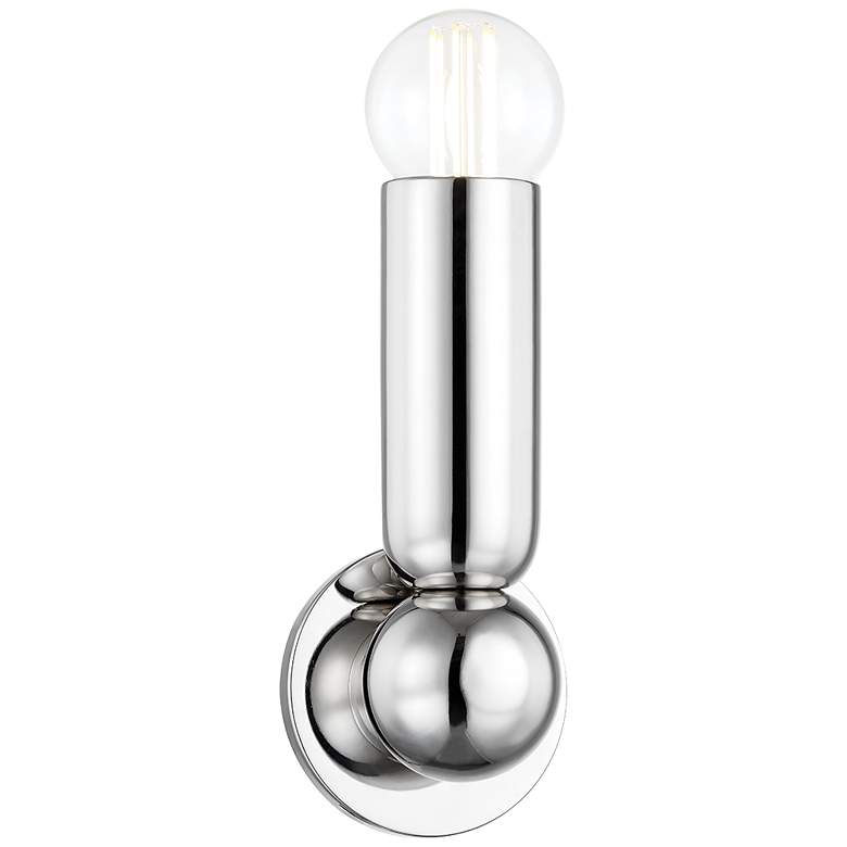 Image 1 Mitzi Lolly 9.5" Polished Nickel 1 Light Wall Sconce