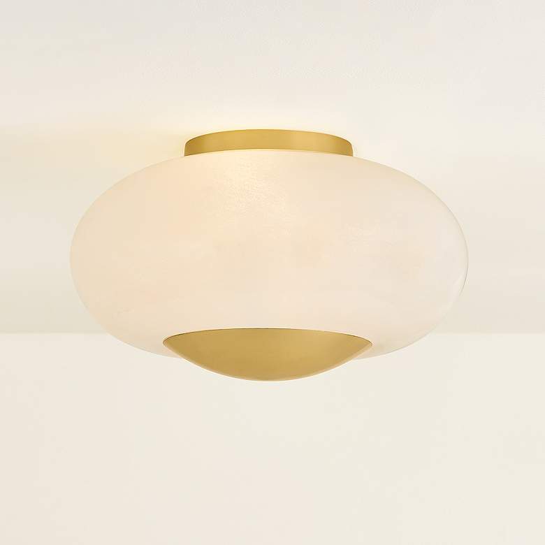 Image 1 Mitzi Lottie Flush Mount 14" in Aged Brass