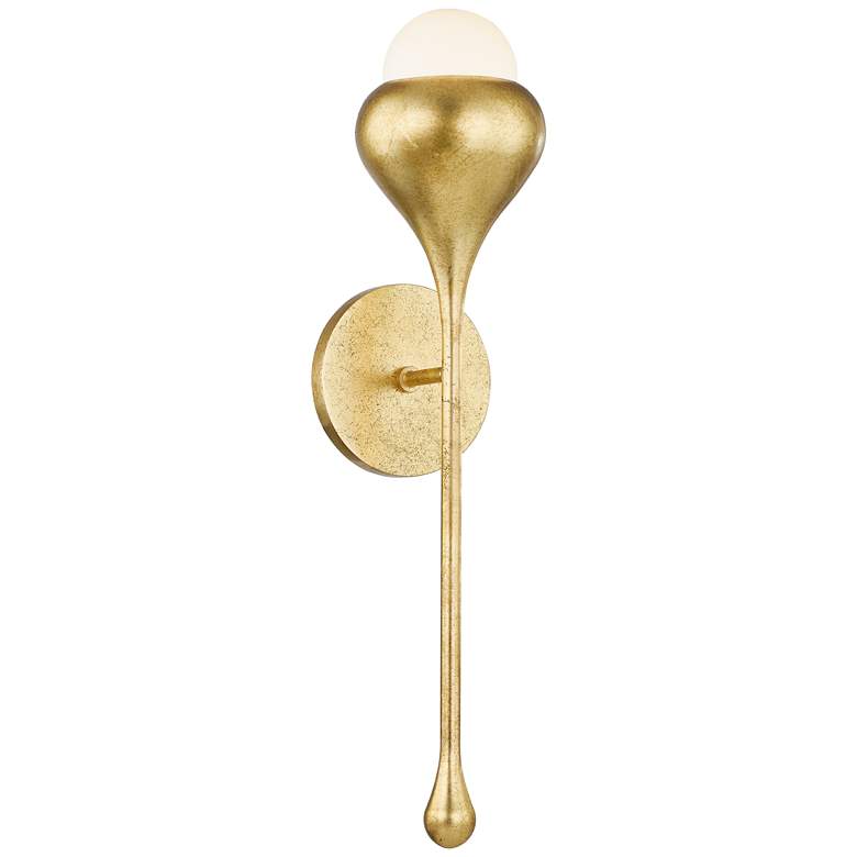 Image 1 Mitzi Luciel 20" High Vintage Gold Leaf Wall Sconce