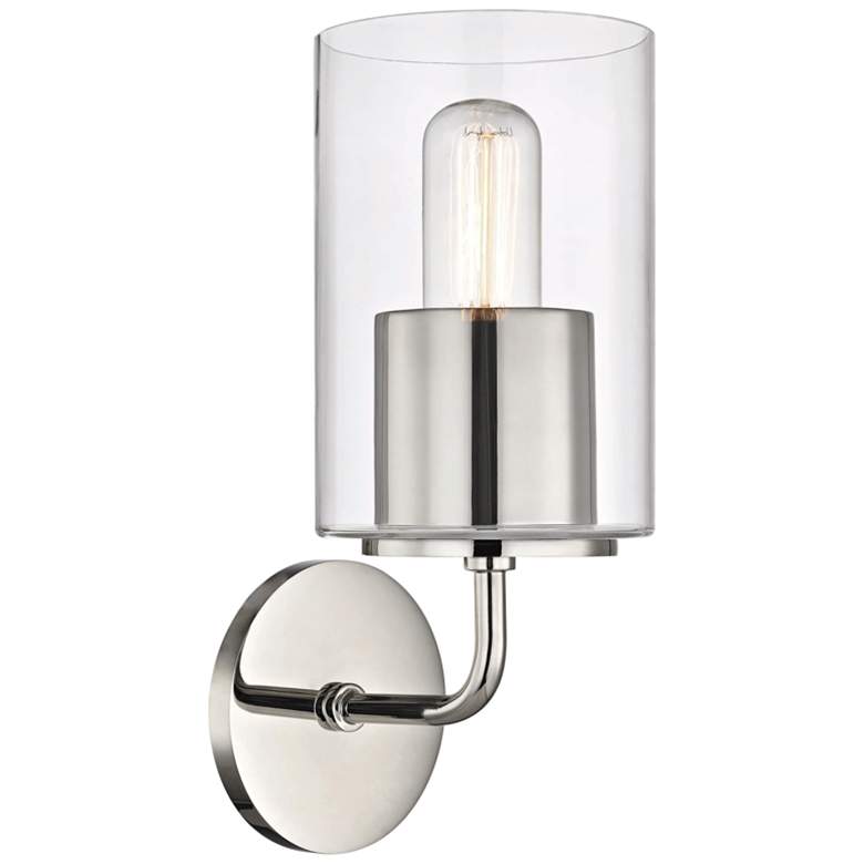 Mitzi Lula 12 1/2&quot; High Polished Nickel Wall Sconce more views