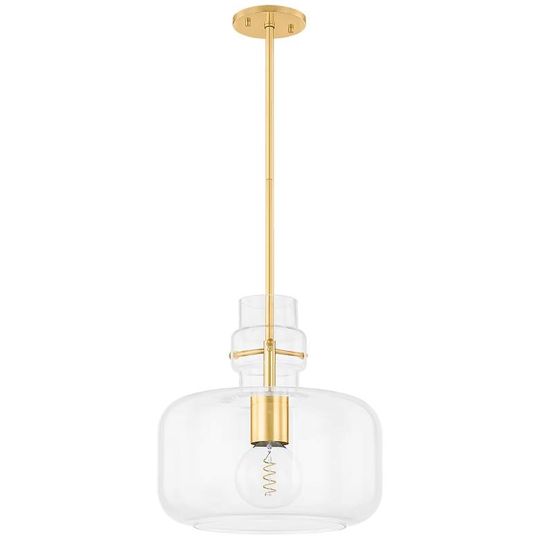 Image 1 Mitzi Lumi 16 In 1 Lt Pendant Aged Brass