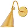 2_Mitzi Lupe 12" High Aged Brass Modern Cone Wall Sconce