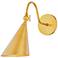 Mitzi Lupe 12" High Aged Brass Modern Cone Wall Sconce
