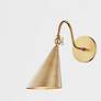 4_Mitzi Lupe 12" High Aged Brass Modern Cone Wall Sconce more views