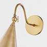 6_Mitzi Lupe 12" High Aged Brass Modern Cone Wall Sconce more views