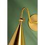 Mitzi Lupe 12" High Aged Brass Modern Cone Wall Sconce