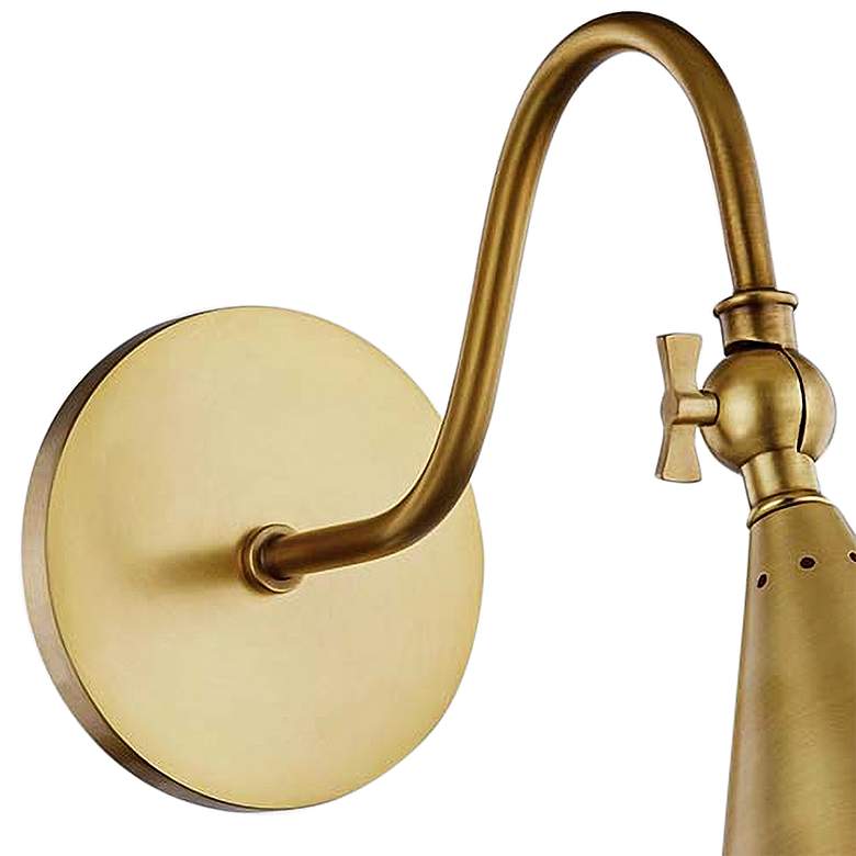 Image 3 Mitzi Lupe 12" High Aged Brass Wall Sconce more views