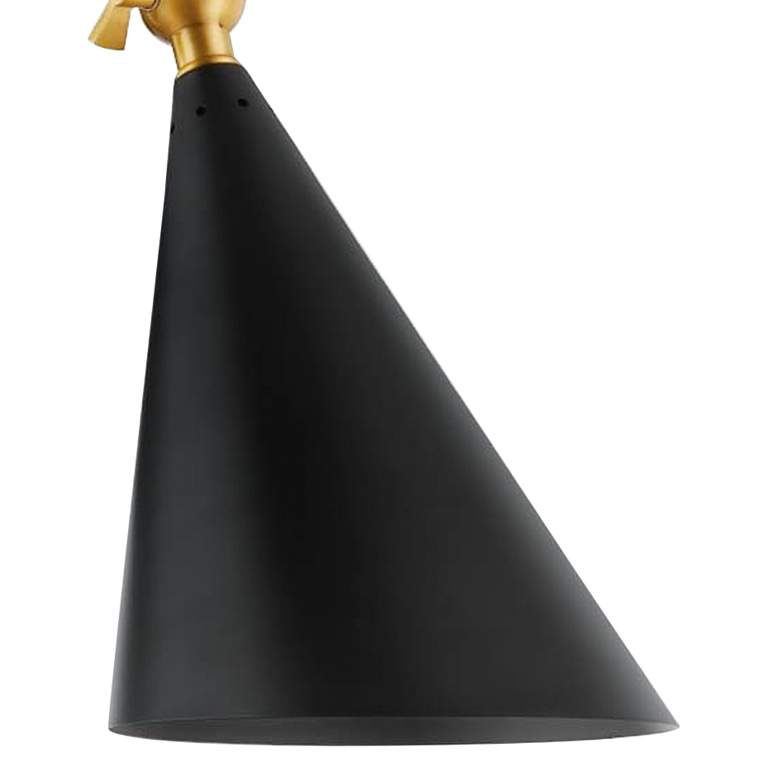 Image 2 Mitzi Lupe 12" High Soft Black Wall Sconce more views