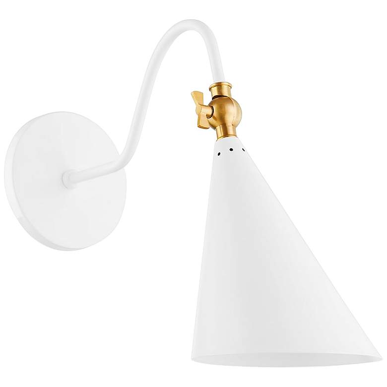 Image 1 Mitzi Lupe 12" High Soft White Wall Sconce