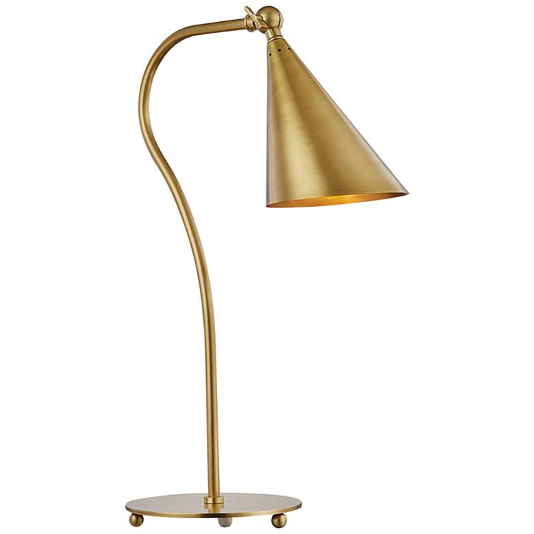 Image 2 Mitzi Lupe 20 1/2 inch Aged Brass Metal Modern Accent Table Lamp