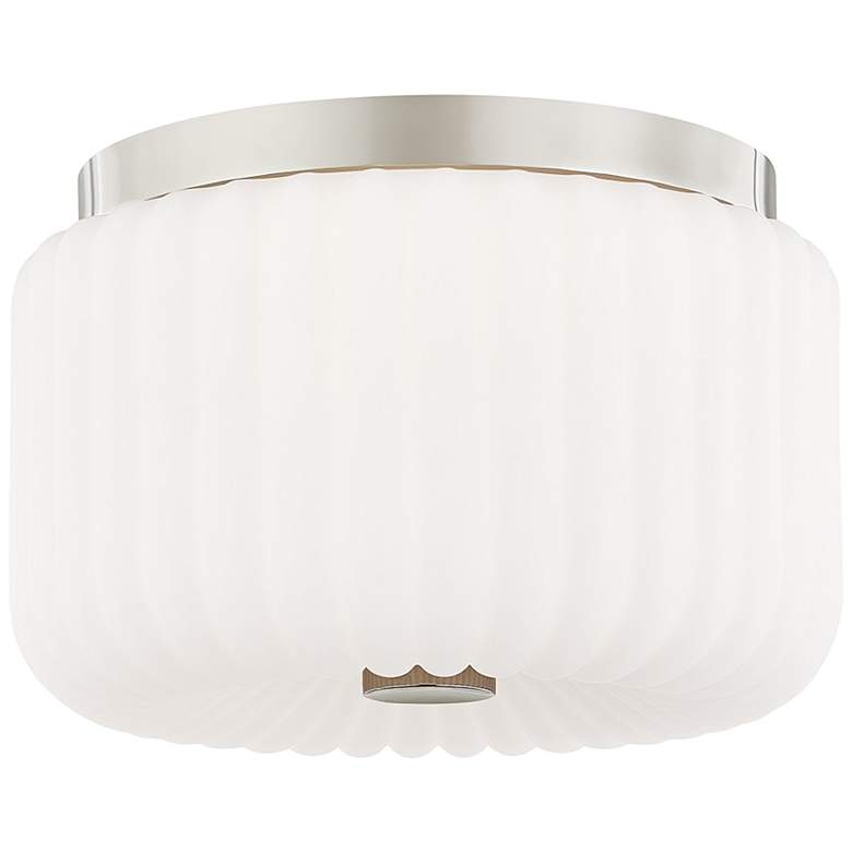 Image 1 Mitzi Lydia 10" Wide Polished Nickel Ceiling Light