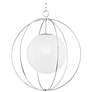 Mitzi Lyla 28" Wide Polished Nickel Globe Pendant Light