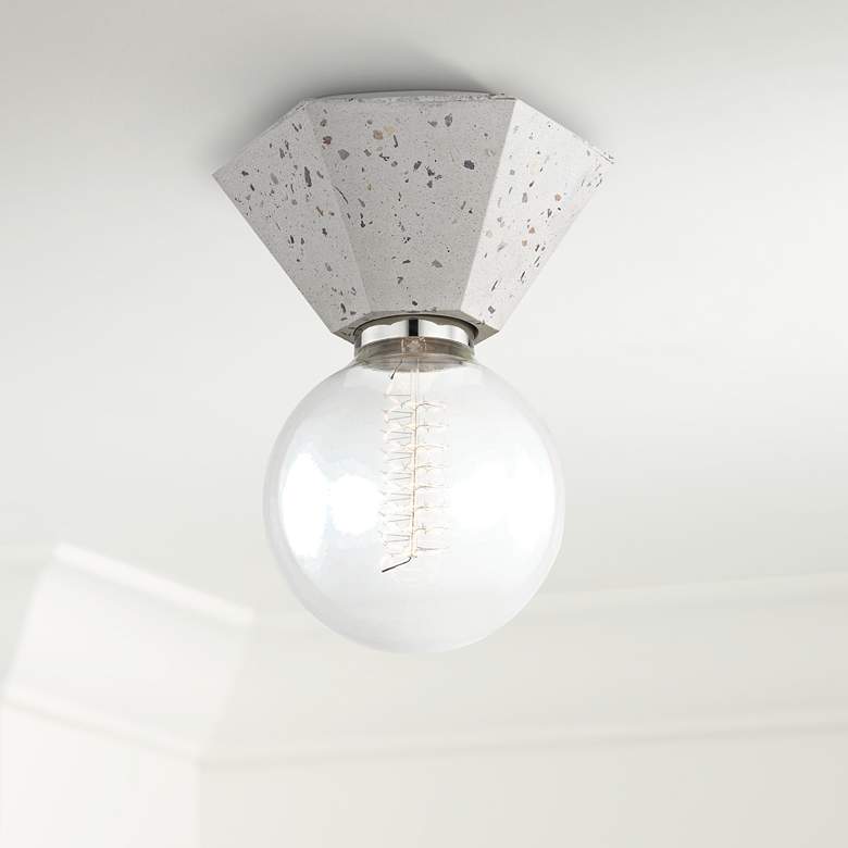 Image 1 Mitzi Lynn 6 3/4" Wide Terrazzo Ceiling Light