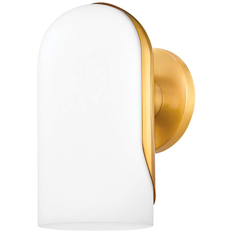 Image 3 Mitzi Mabel 9 3/4" High Aged Brass Wall Sconce more views