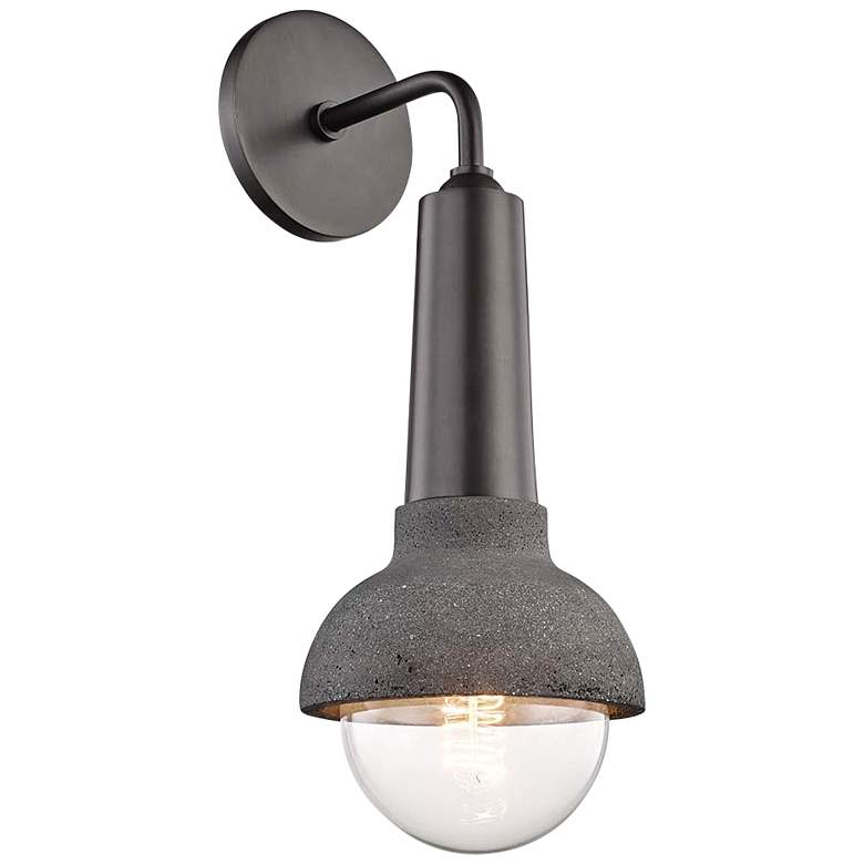 Image 1 Mitzi Macy 17" High Old Bronze Wall Sconce
