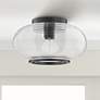 1_Mitzi Maggie 12 3/4" Wide Old Bronze Glass Orb Ceiling Light