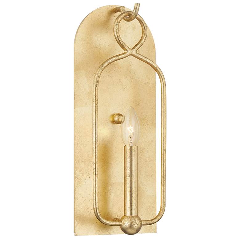 Image 1 Mitzi Mallory 16 1/2" High Gold Leaf Wall Sconce