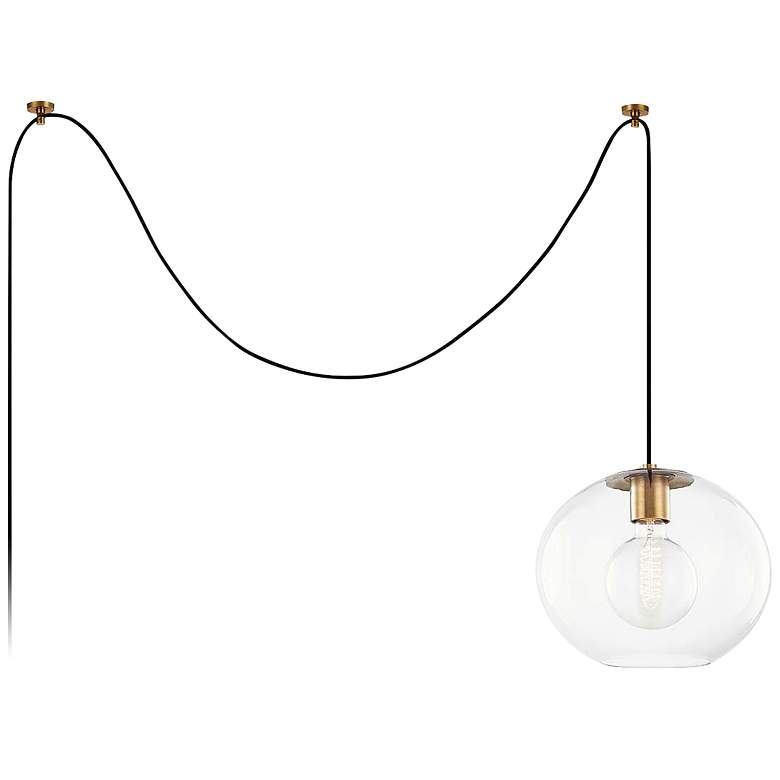 Image 4 Mitzi Margot 12 1/4" Wide Aged Brass Swag Pendant Light more views