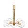 Mitzi Margot 25" Wide Aged Brass w/ Glass 5-Light Chandelier