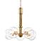 Mitzi Margot 25" Wide Aged Brass w/ Glass 5-Light Chandelier