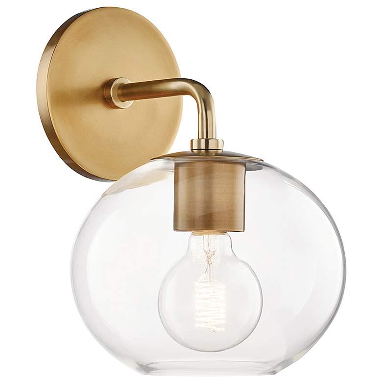 Image 1 Mitzi Margot 8.25 inch Wide Aged Brass 1 Light Wall Sconce