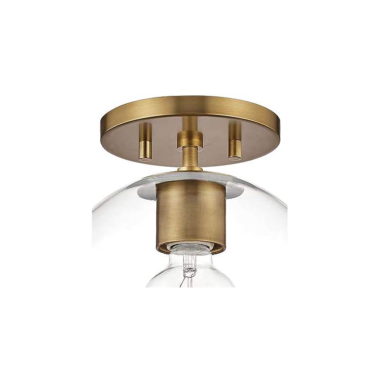 Image 3 Mitzi Margot 8 1/4" Wide Aged Brass Ceiling Light more views