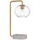 Mitzi Margot Aged Brass Accent Table Lamp with Concrete Base