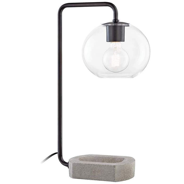 Image 1 Mitzi Margot Old Bronze Accent Table Lamp with Concrete Base