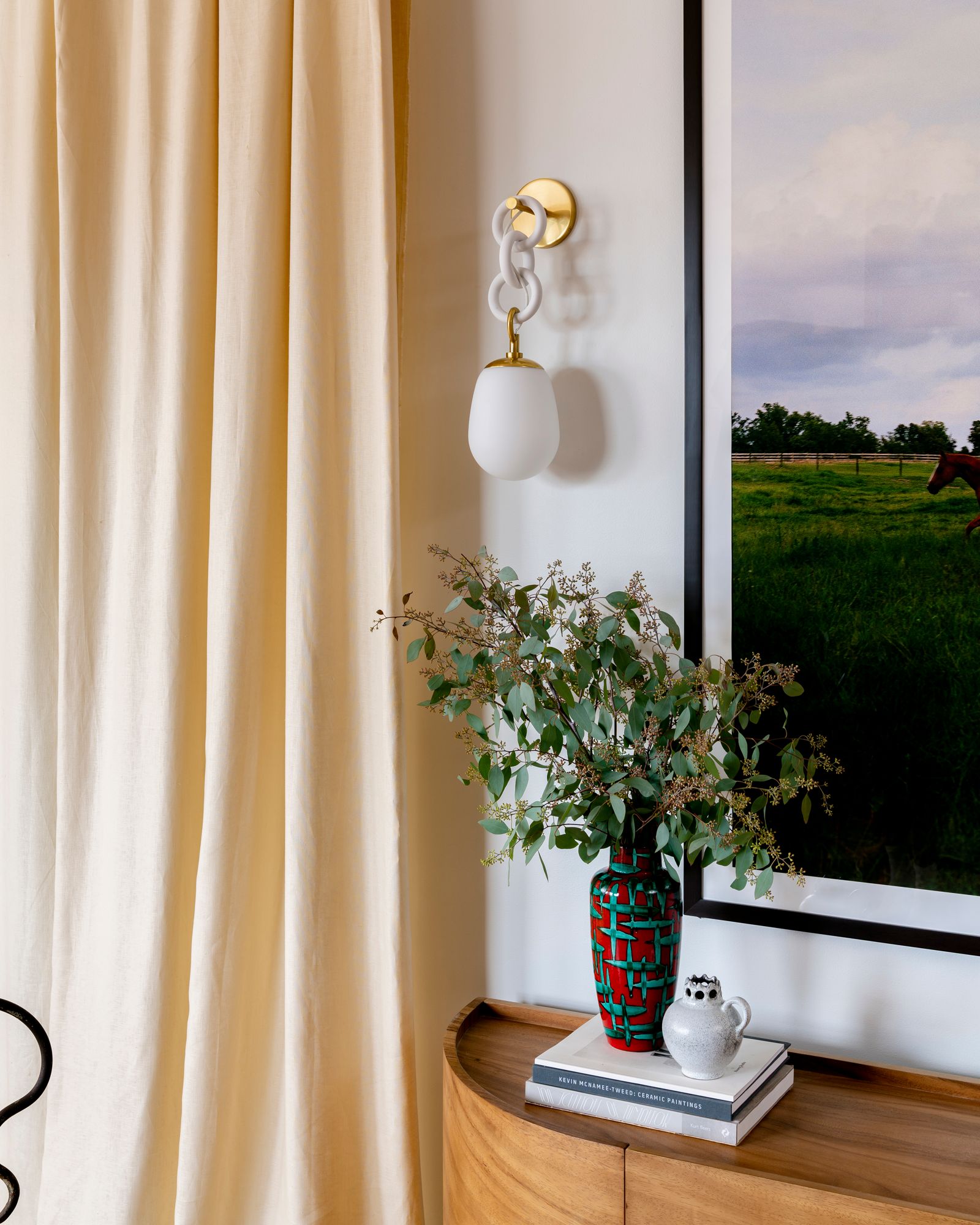 Image 3 Mitzi Marina 21" High Brass Textured White Modern Wall Sconce more views